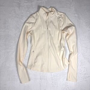 CALIA Carrie Underwood Inspire Full Zip Ivory BodyFREE BodyBREATHE LYCRA SZ‎ XS